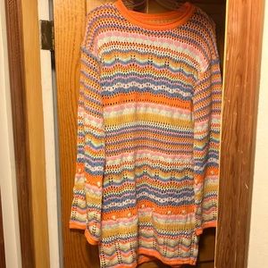 Bell sleeve knit dress